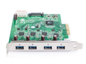 USB 3.0 Interface Card PCIe, Fresco FL1100, 4HC, x4, 4Ports
